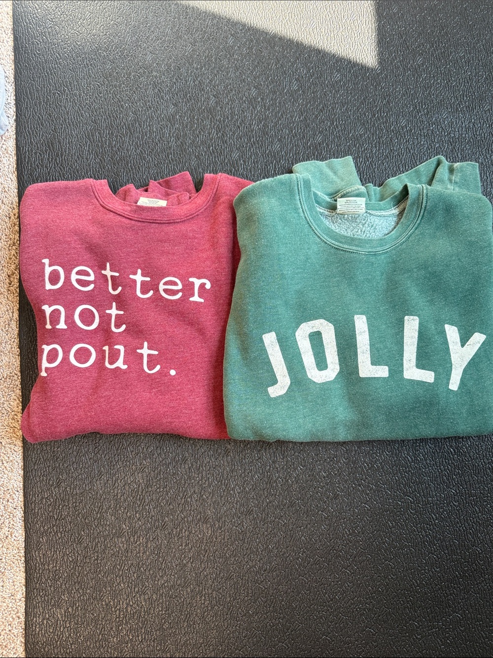 Oat Collective Christmas Sweatshirt Bundle Jolly Better Not Pout L